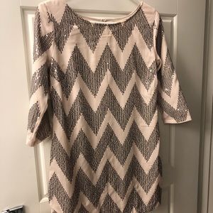 Chevron Glitter dress